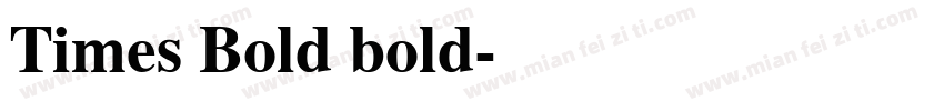 Times Bold bold字体转换